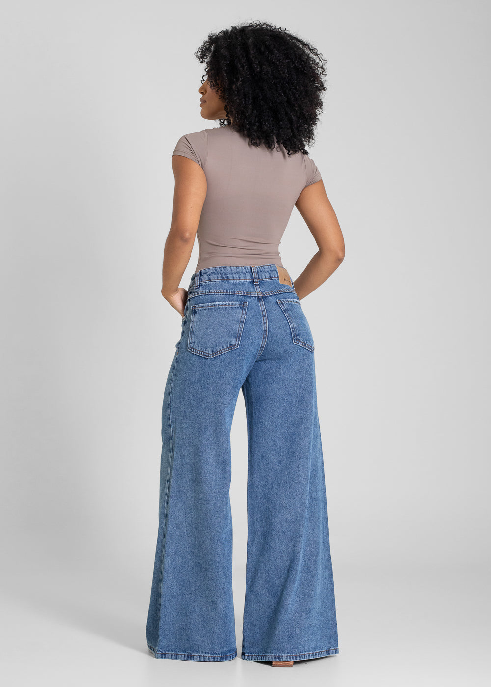 Calça Jeans Sawary Super Wide Leg - 283560 AZUL