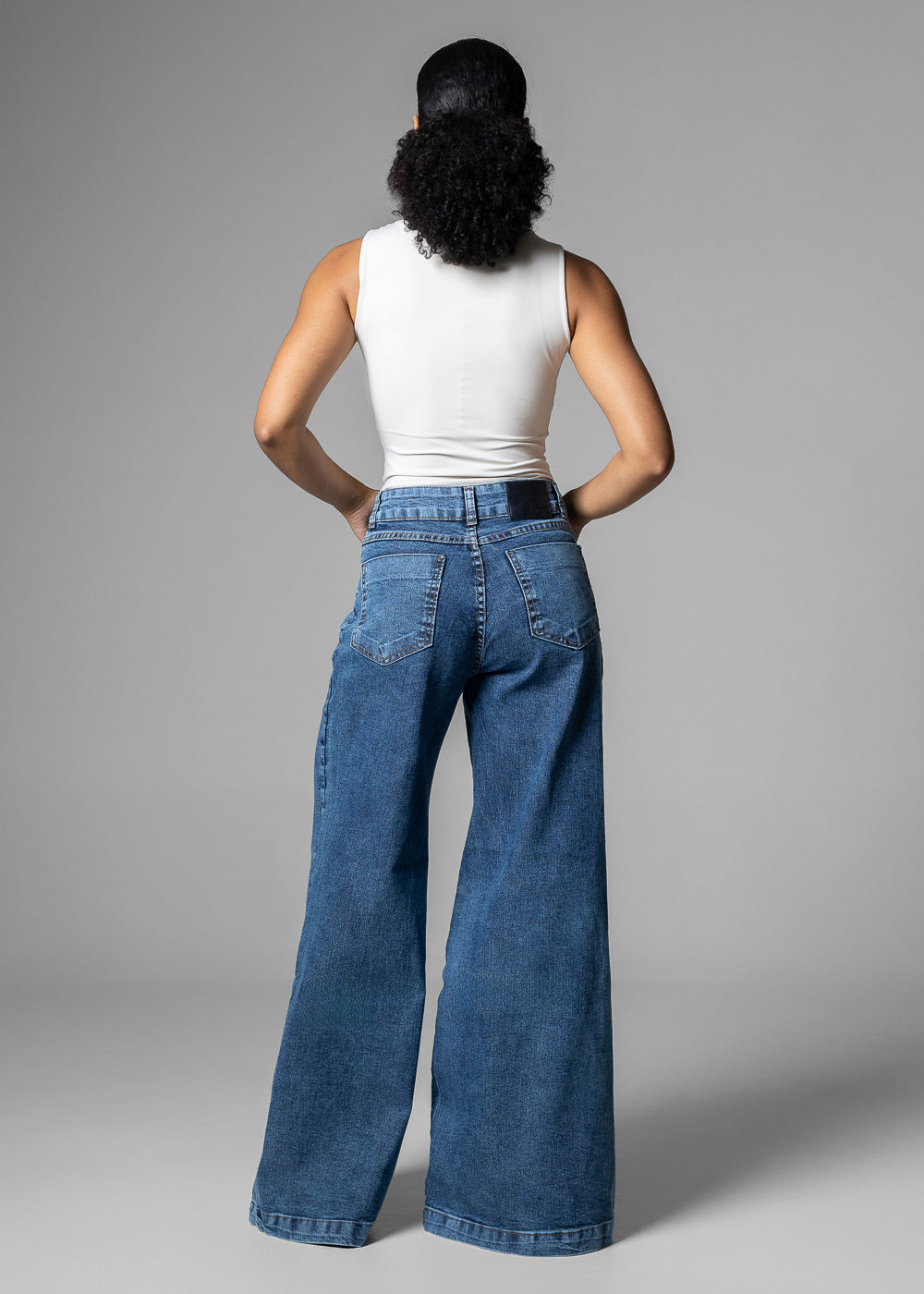 Calça Jeans Sawary Super Wide Leg - 283561 AZUL