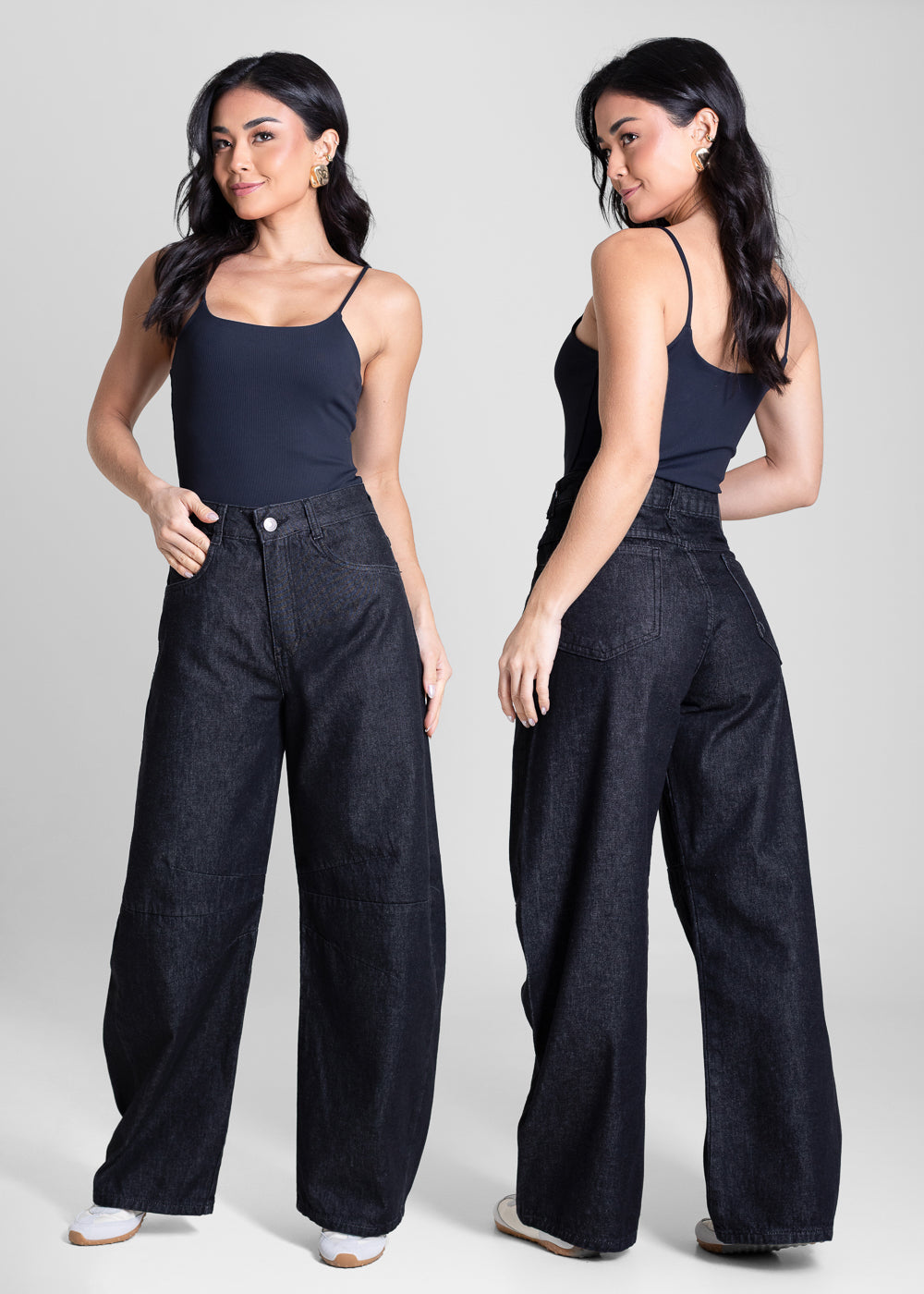 Calça Jeans Sawary Balloon Petit - 283568 PRETO