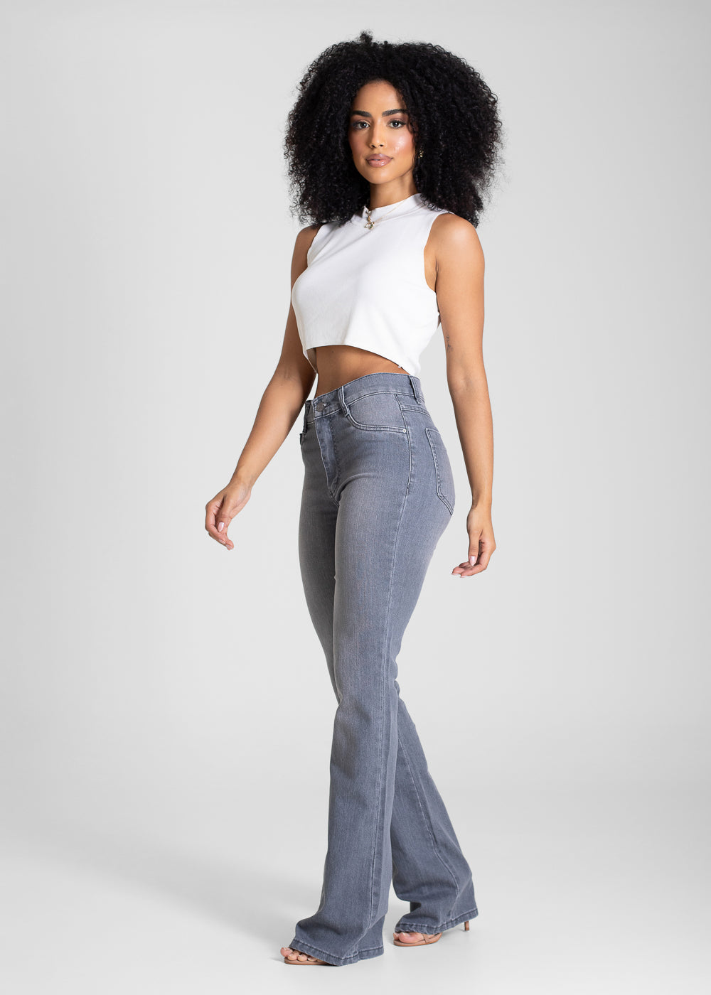 Calça Jeans Sawary Boot Cut - 283593 CINZA