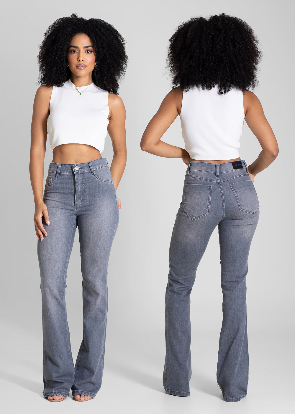 Calça Jeans Sawary Boot Cut - 283593 CINZA