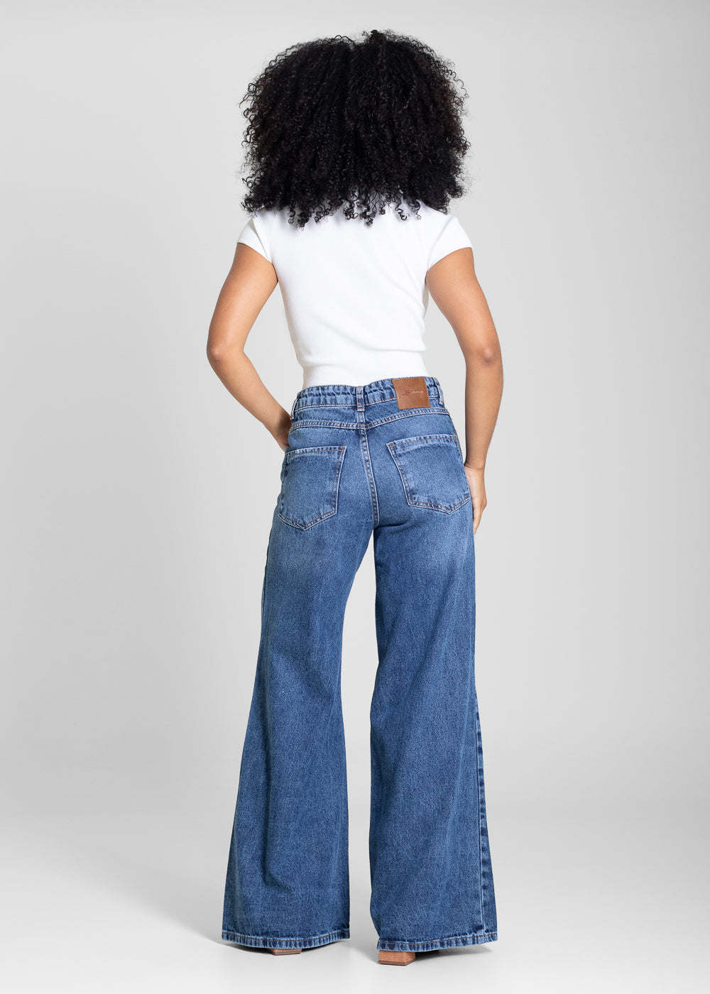 Calça Jeans Sawary Super Wide Leg - 283594 AZUL