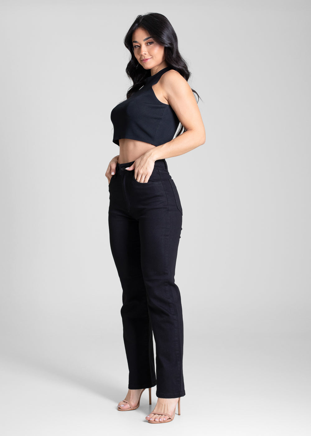 Calça Sarja Sawary Reta - 283601 PRETO