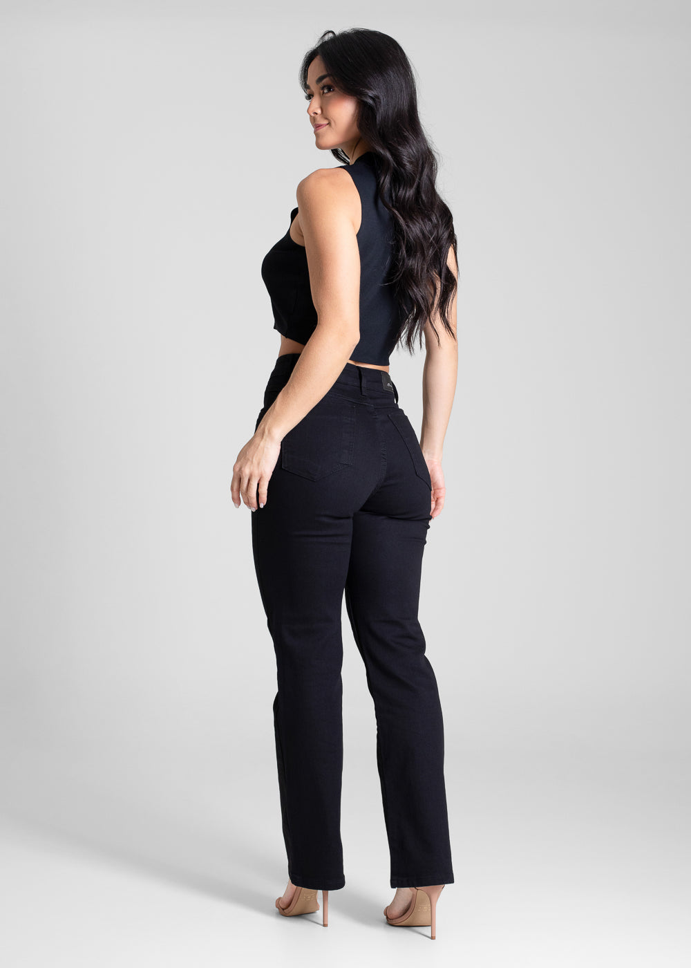 Calça Sarja Sawary Reta - 283601 PRETO