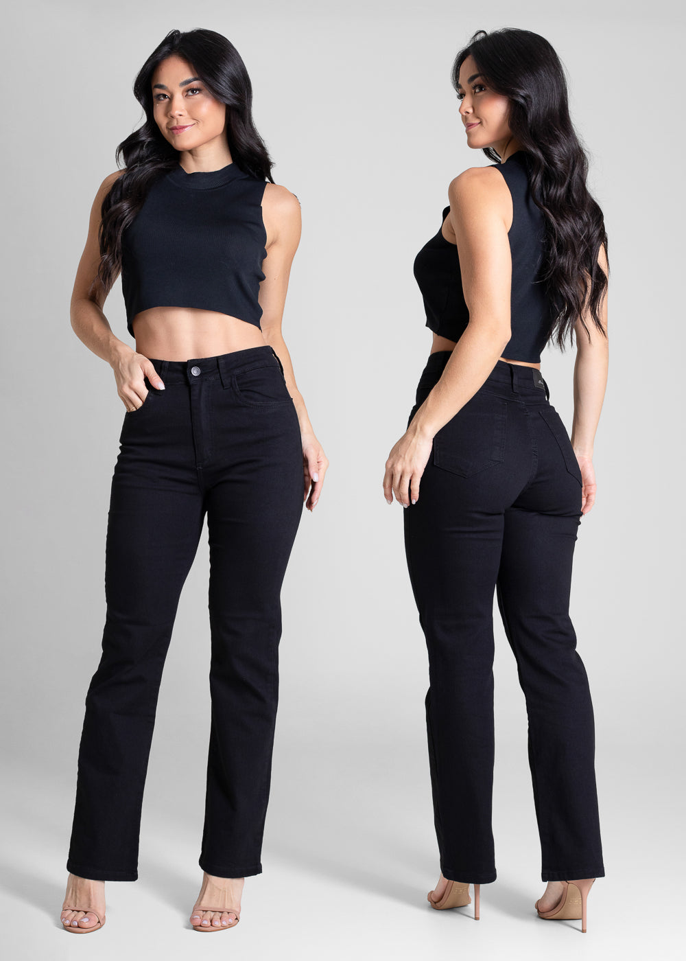 Calça Sarja Sawary Reta - 283601 PRETO