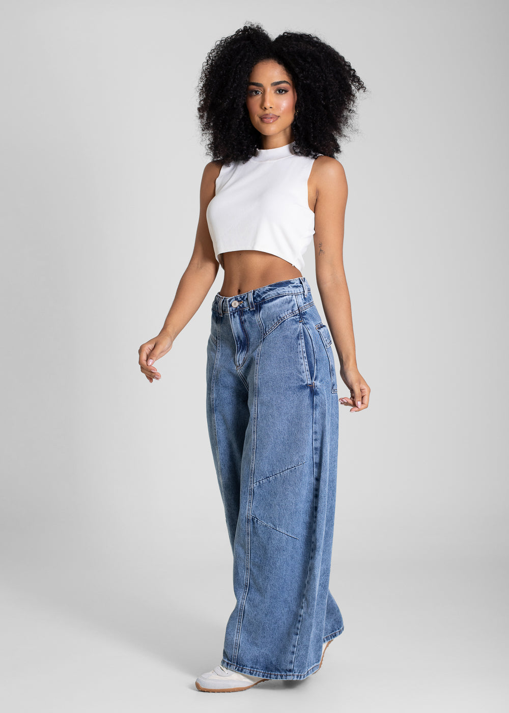 Calça Jeans Sawary Balloon Petit - 283609 AZUL