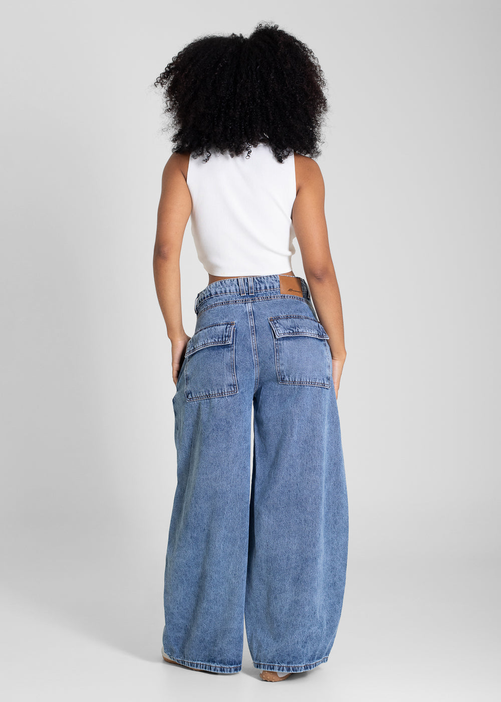 Calça Jeans Sawary Balloon Petit - 283609 AZUL