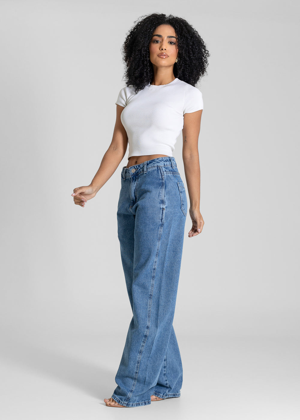 Calça Jeans Sawary Barrel - 283611 AZUL