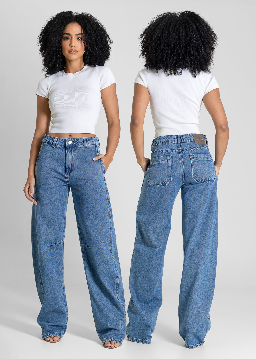 Calça Jeans Sawary Barrel - 283611 AZUL