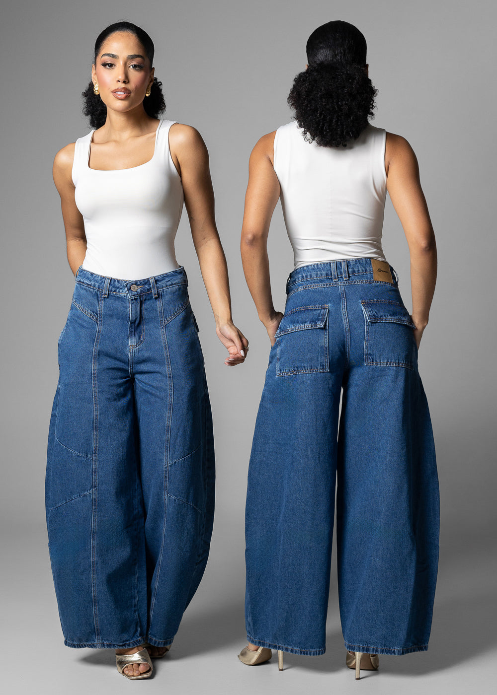 Calça Jeans Sawary Balloon - 283621 AZUL