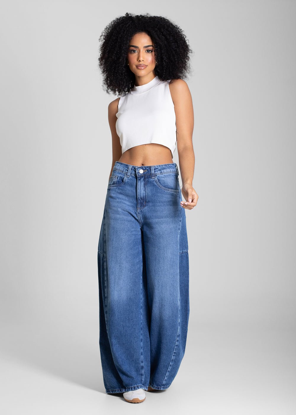 Calça Jeans Sawary Balloon Petit - 283622 AZUL