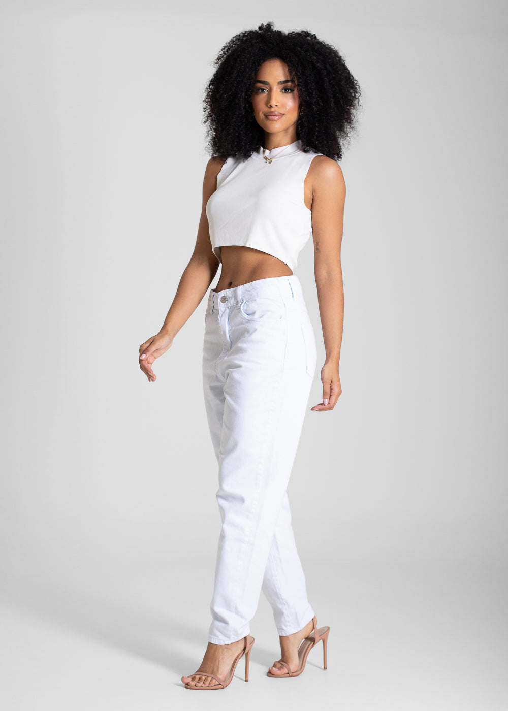 Calça Sarja Sawary Mom - 283646 BRANCO