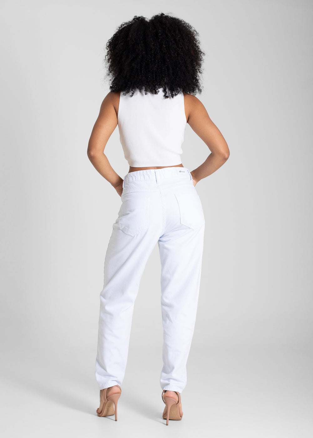Calça Sarja Sawary Mom - 283646 BRANCO