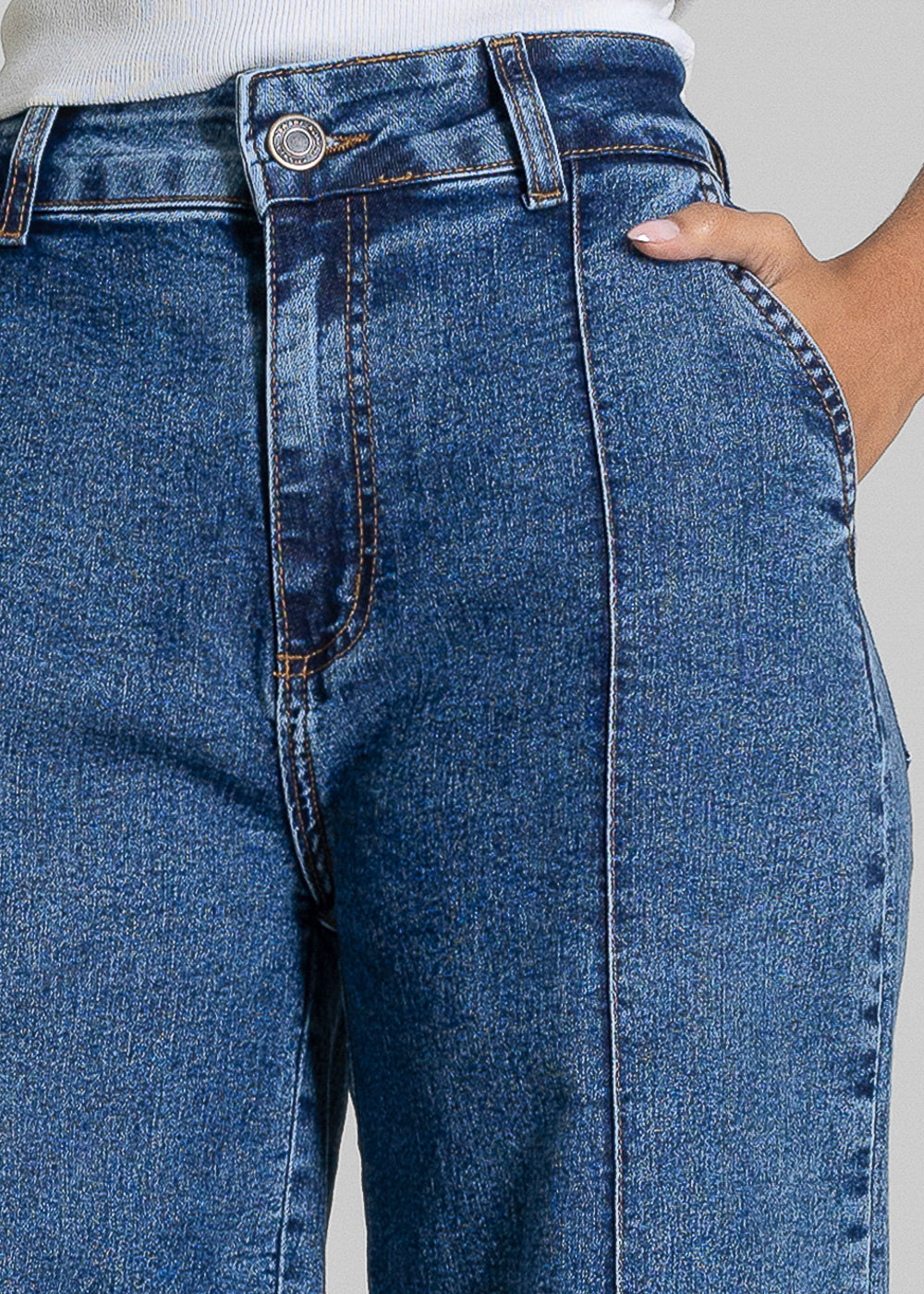 Calça Jeans Sawary Super Wide Leg Petit -283659 AZUL