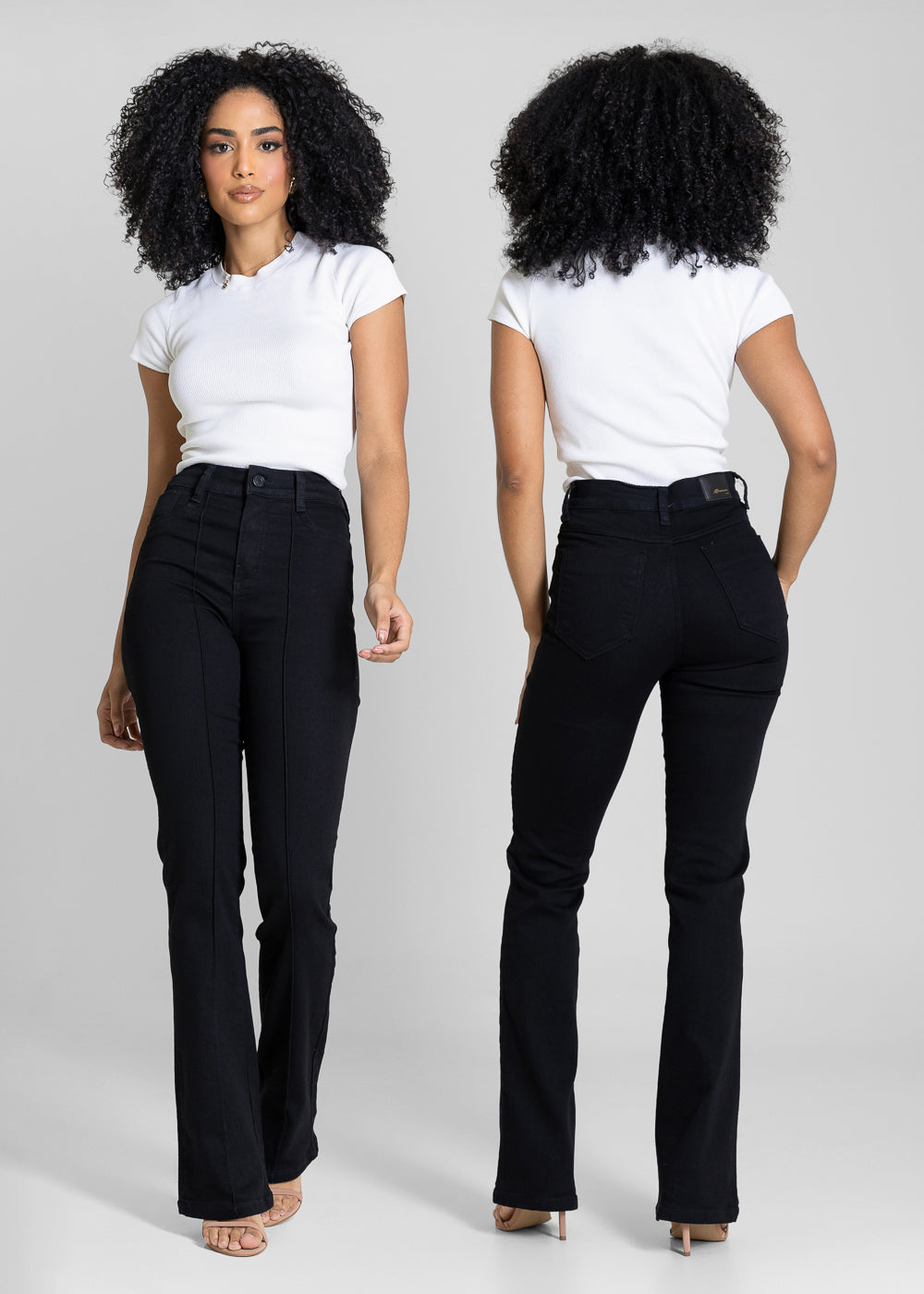 Calça Sarja Sawary Boot Cut - 283666 PRETO