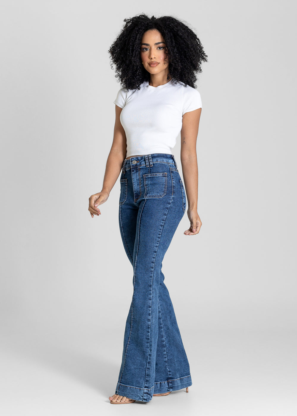 Calça Jeans Sawary Flare - 283667 AZUL