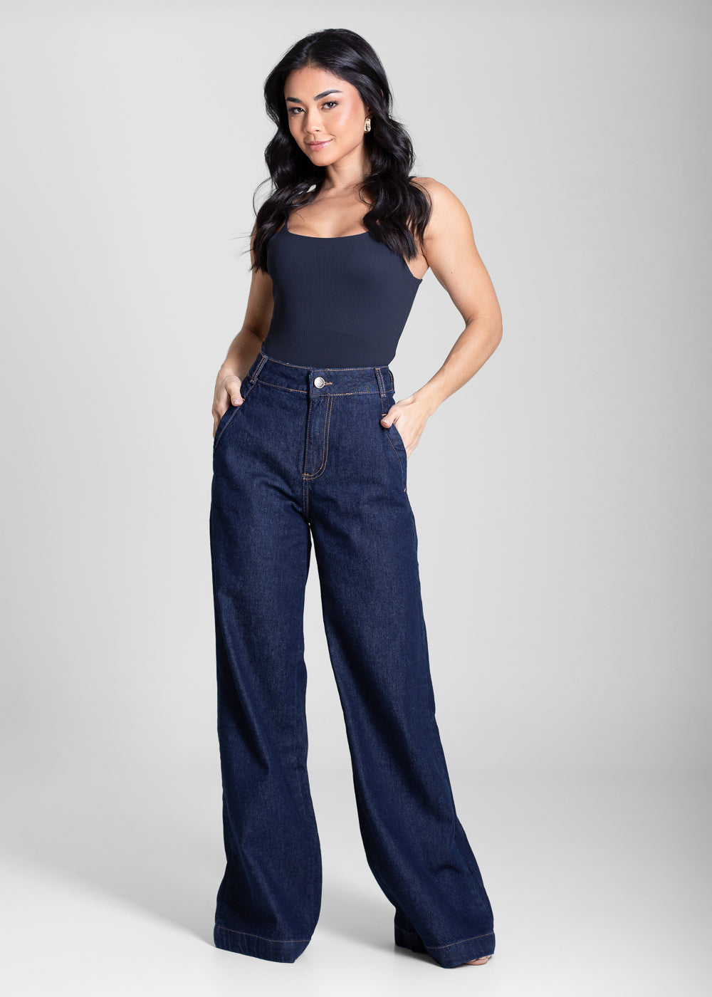 Calça Jeans Sawary Wide Leg - 283669 AZUL