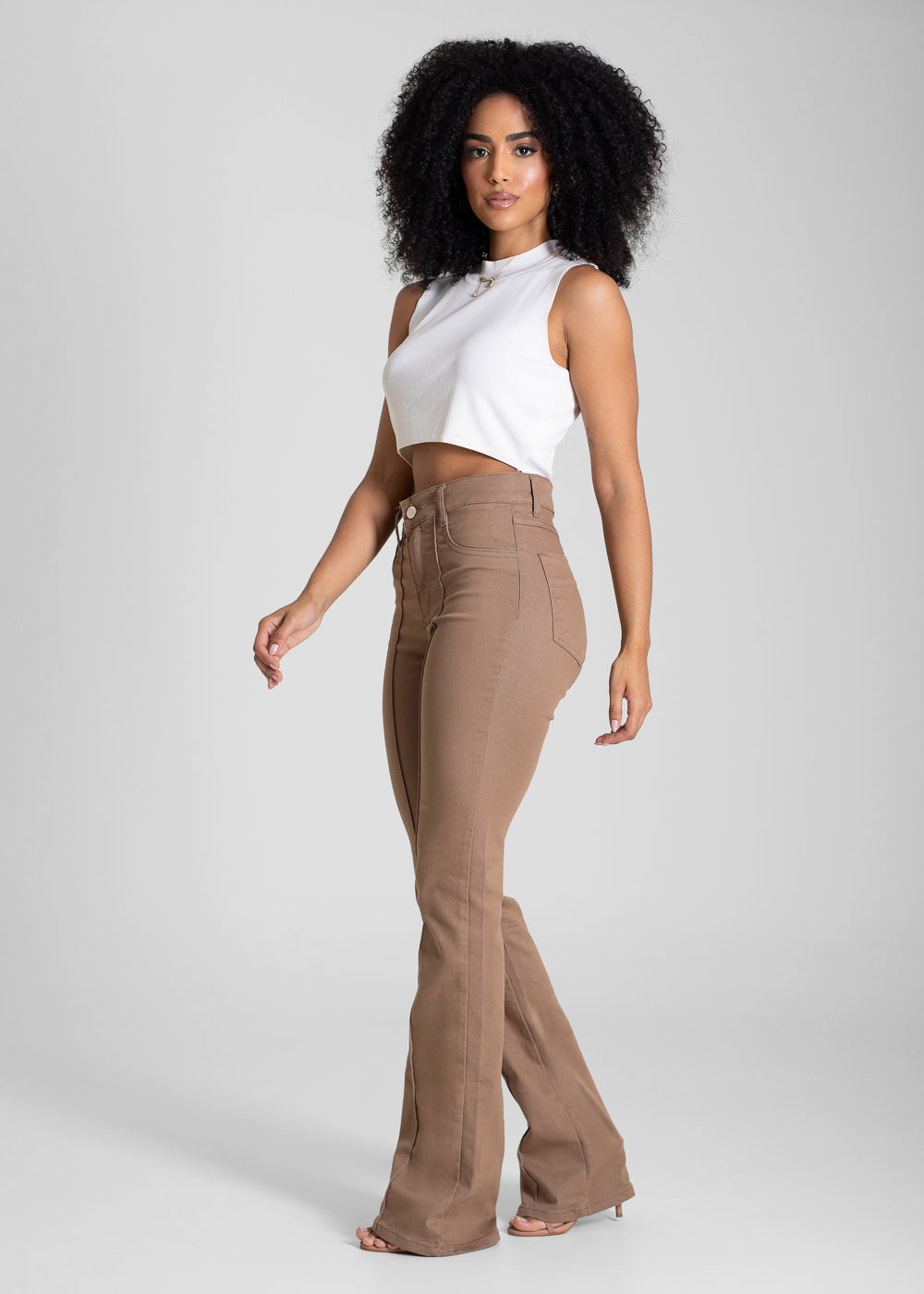 Calça Sarja Sawary Boot Cut - 283671 BEGE