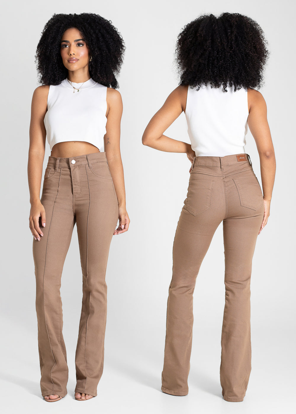 Calça Sarja Sawary Boot Cut - 283671 BEGE