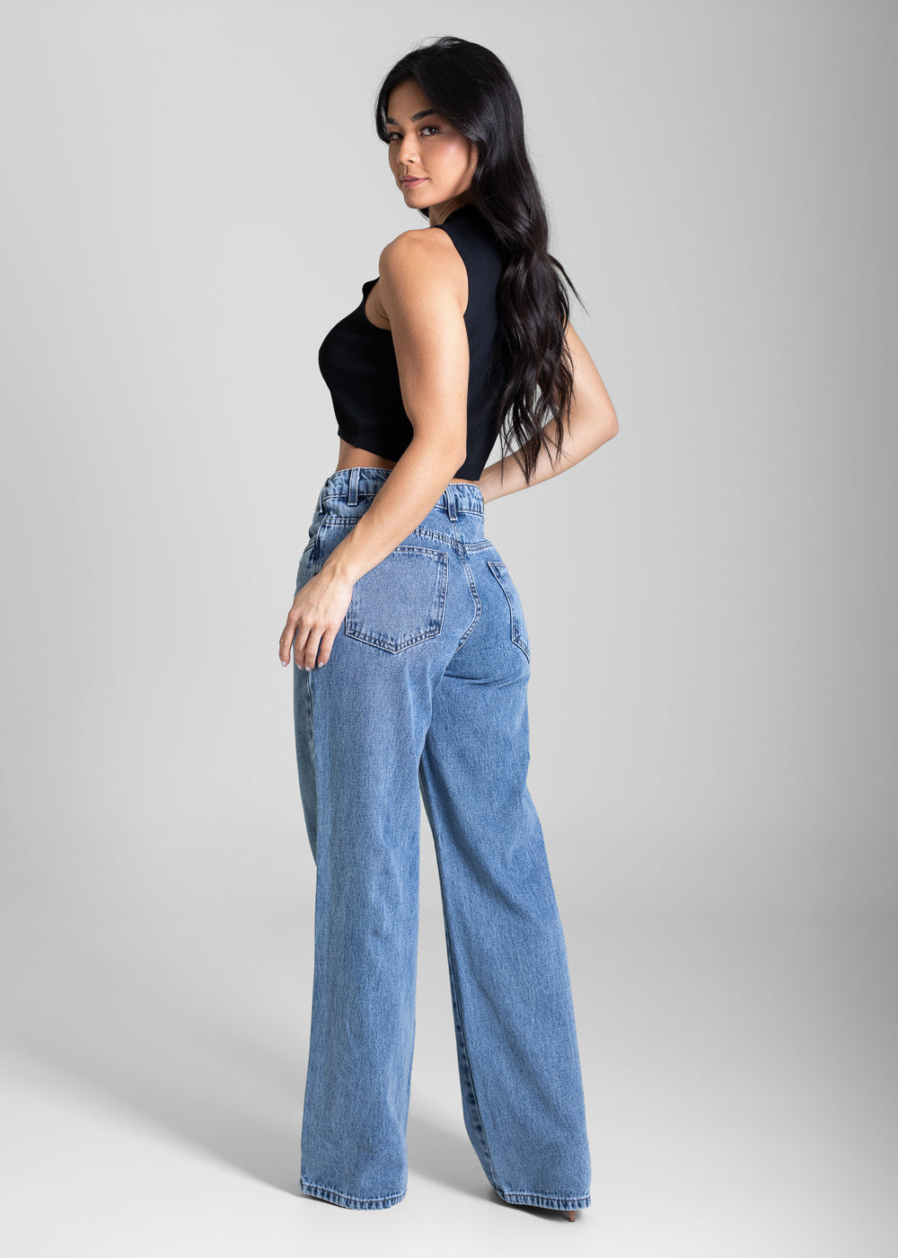Calça Jeans Sawary Wide Leg - 283690 AZUL