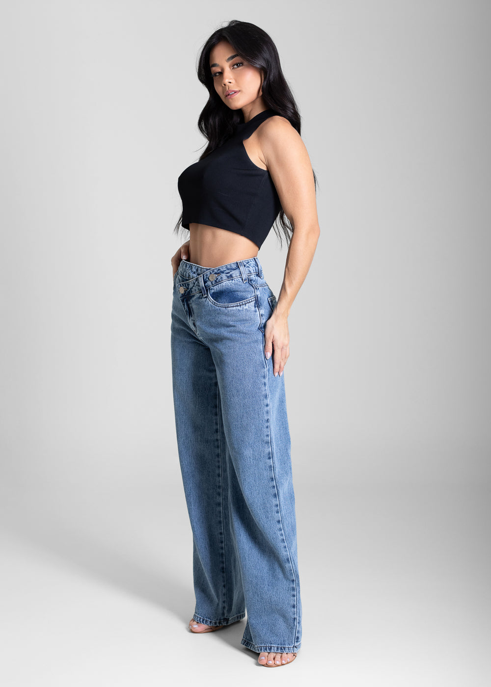 Calça Jeans Sawary Wide Leg - 283690 AZUL