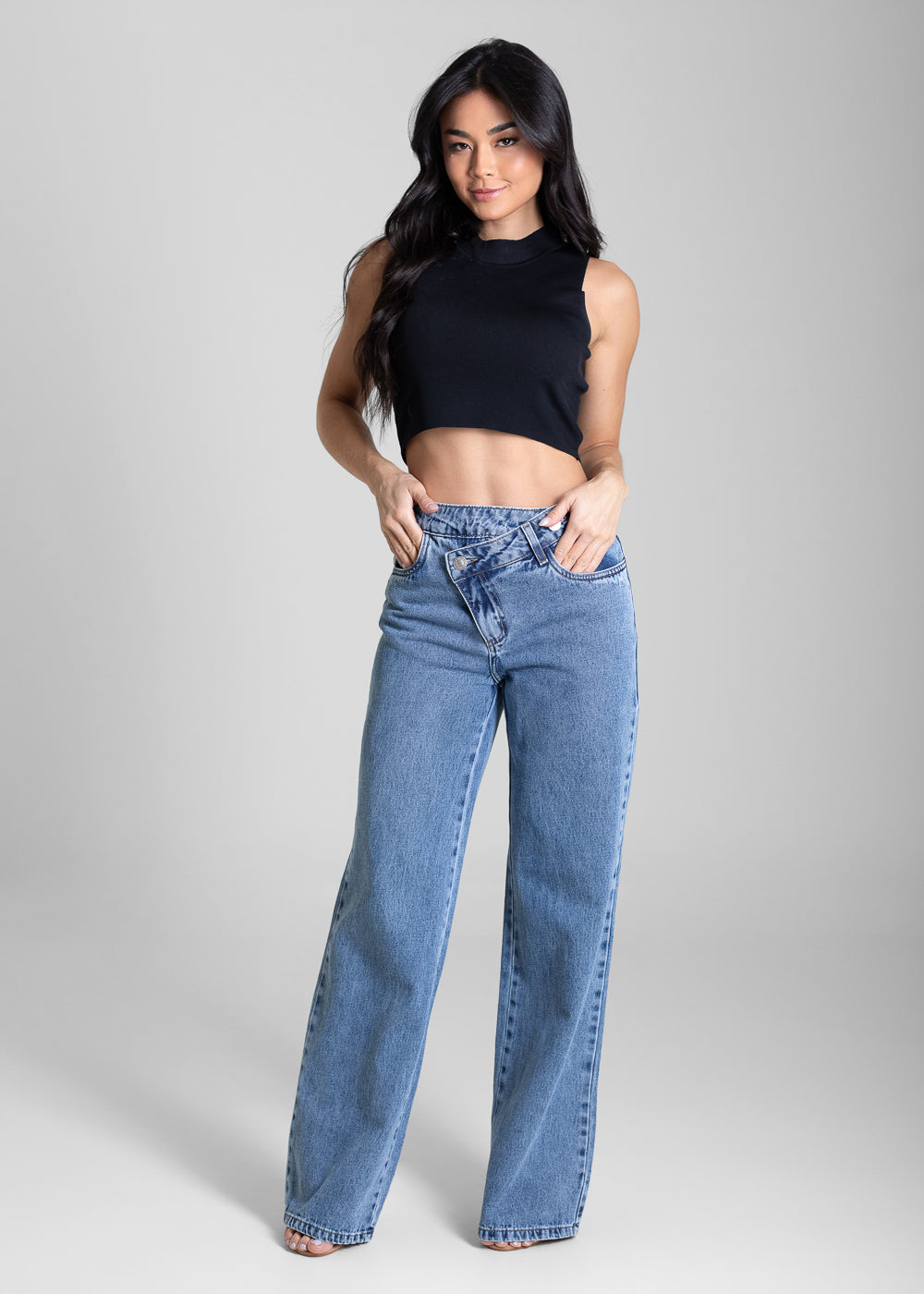 Calça Jeans Sawary Wide Leg - 283690 AZUL