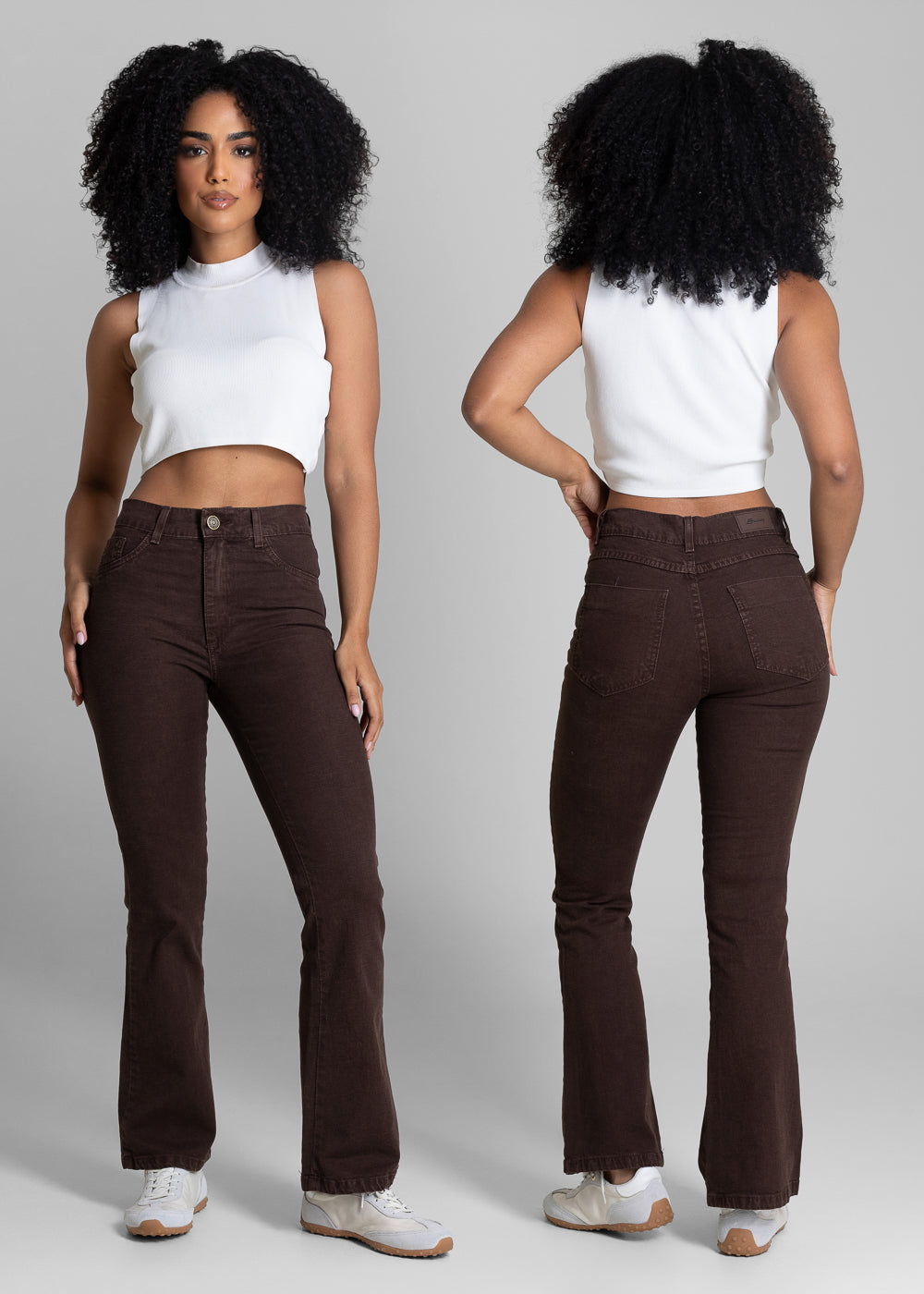 Calça Sarja Sawary Boot Cut - 283703 MARROM