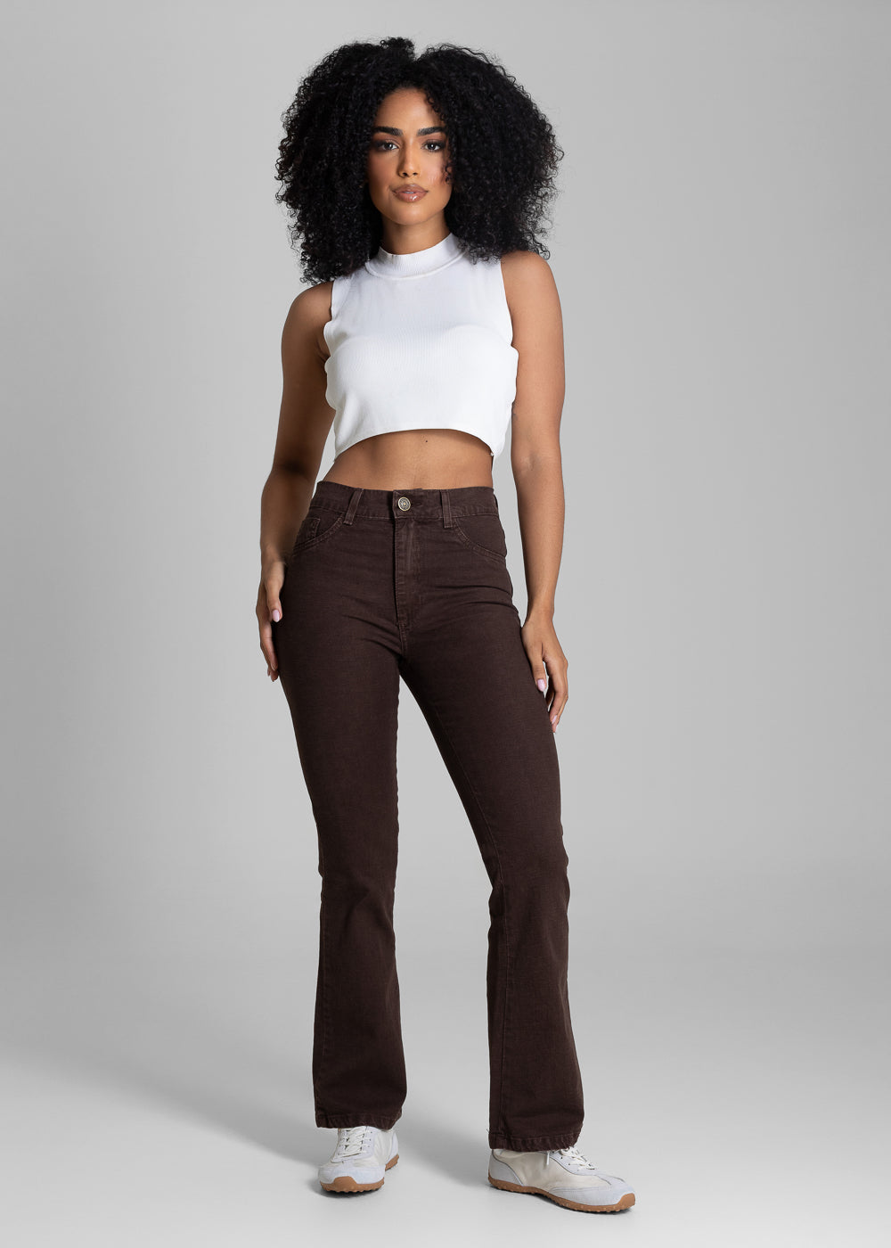 Calça Sarja Sawary Boot Cut - 283703 MARROM