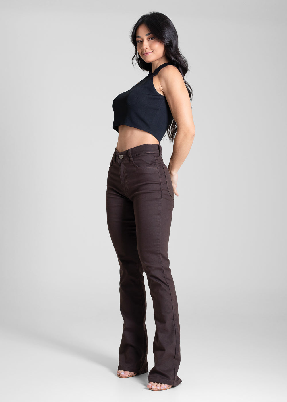 Calça Sarja Sawary Boot Cut - 283704 MARROM