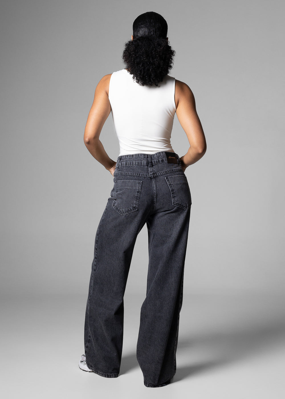 Calça Jeans Sawary Wide Leg Petit - 283706 PRETO