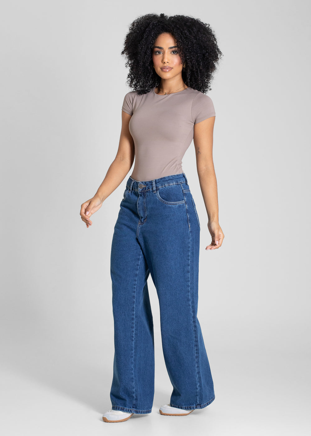 Calça Jeans Sawary Wide Leg Petit - 283708 AZUL