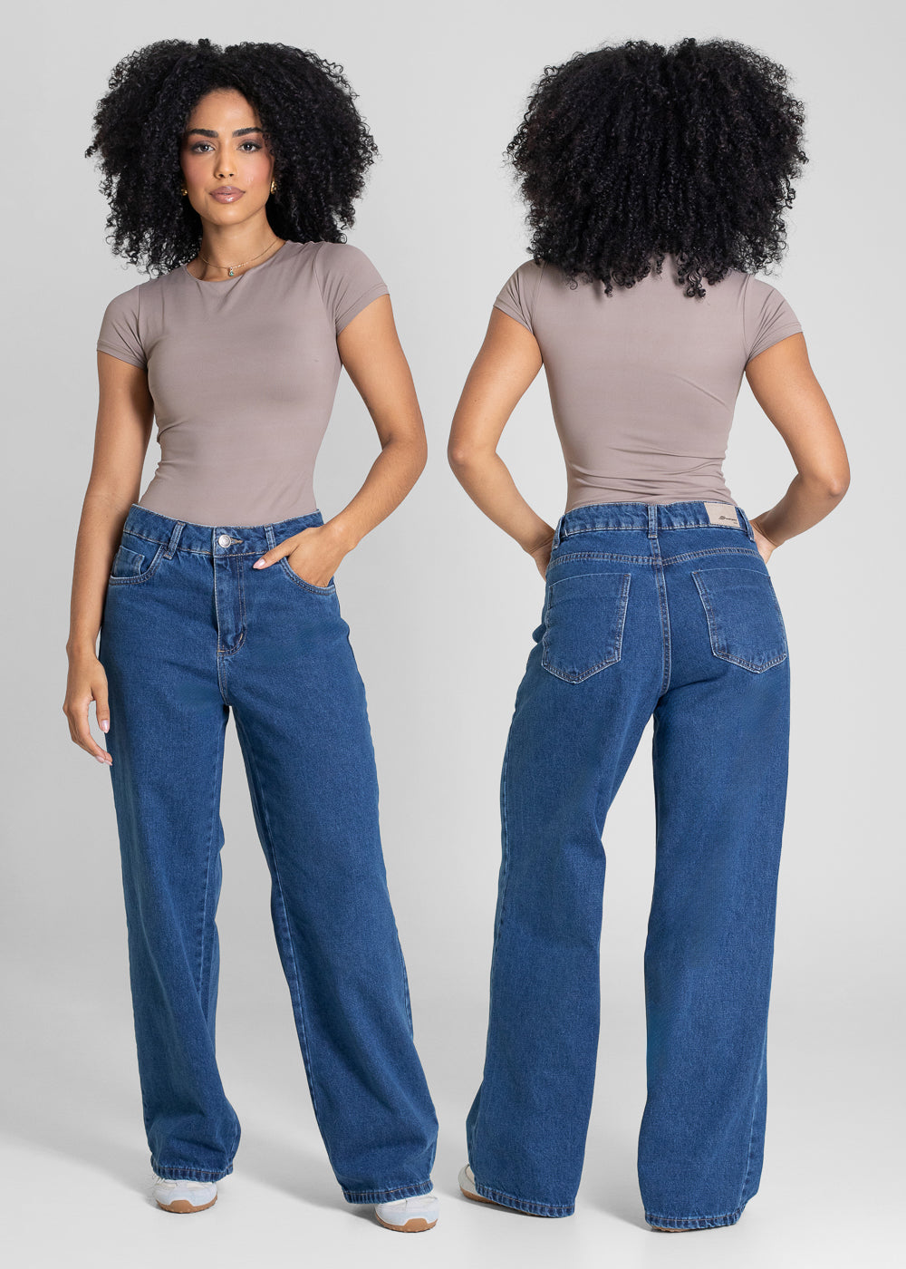 Calça Jeans Sawary Wide Leg Petit - 283708 AZUL