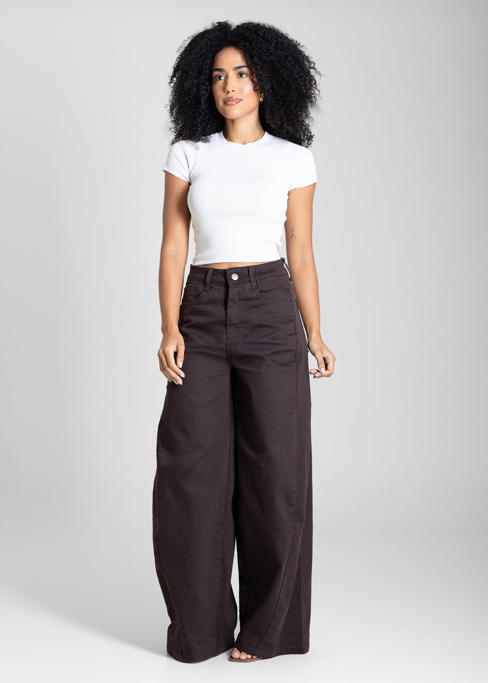 Calça Sarja Sawary Balloon - 283712 MARROM