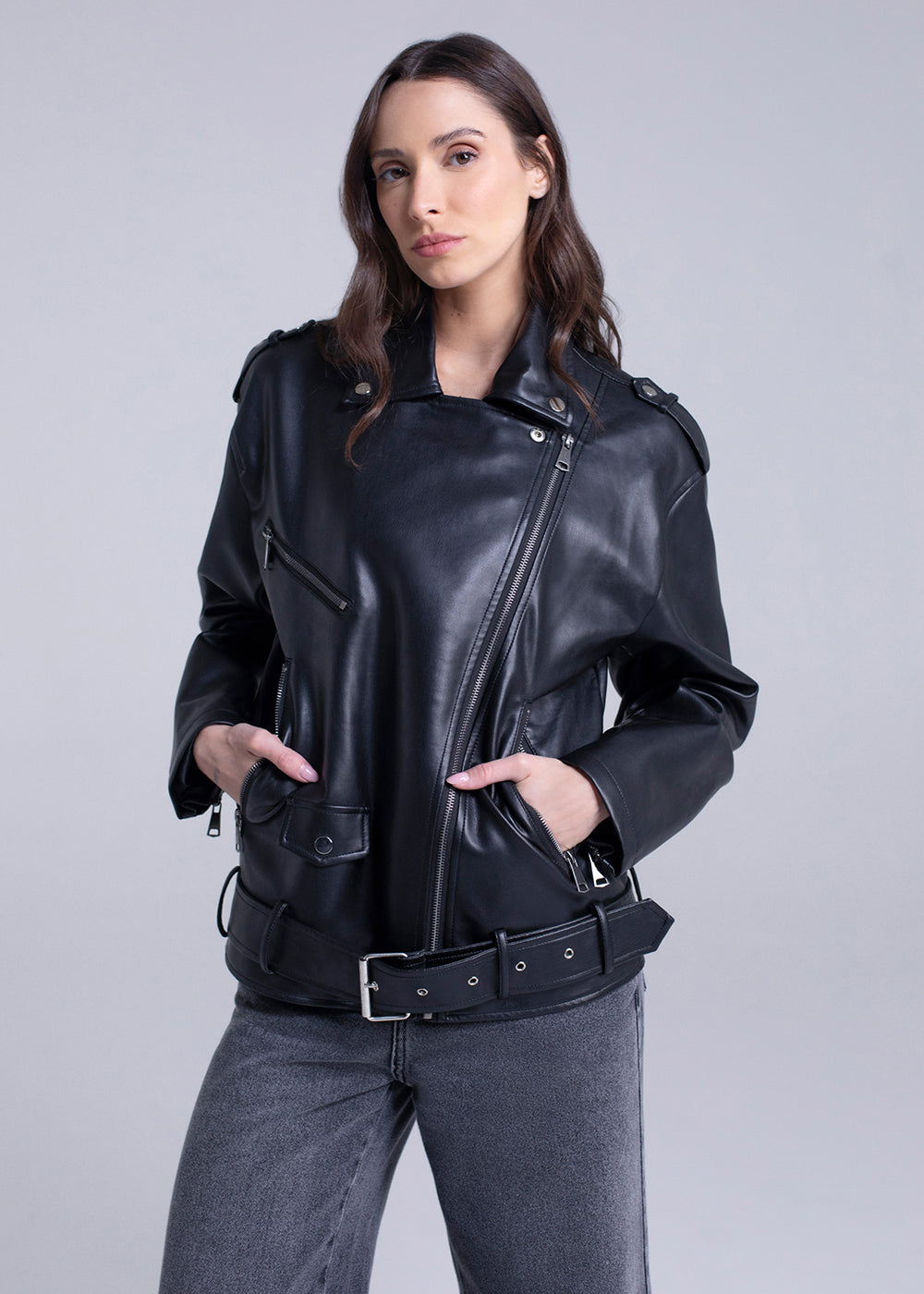 ゆか　0916 Jaqueta Sawary - 283733 PRETO