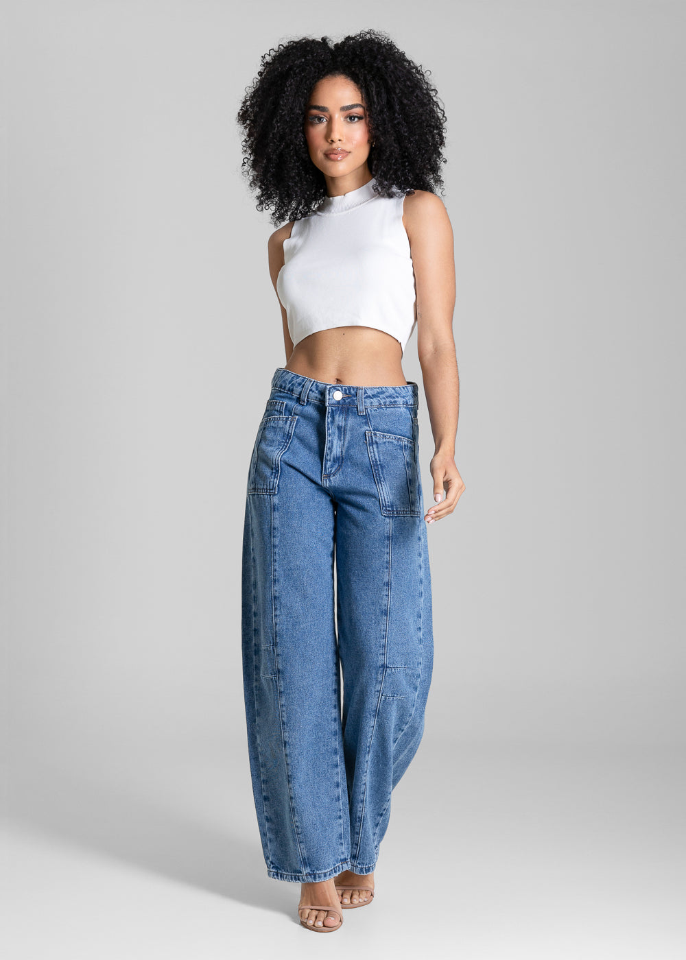 Calça Jeans Sawary Barrel - 283740 AZUL