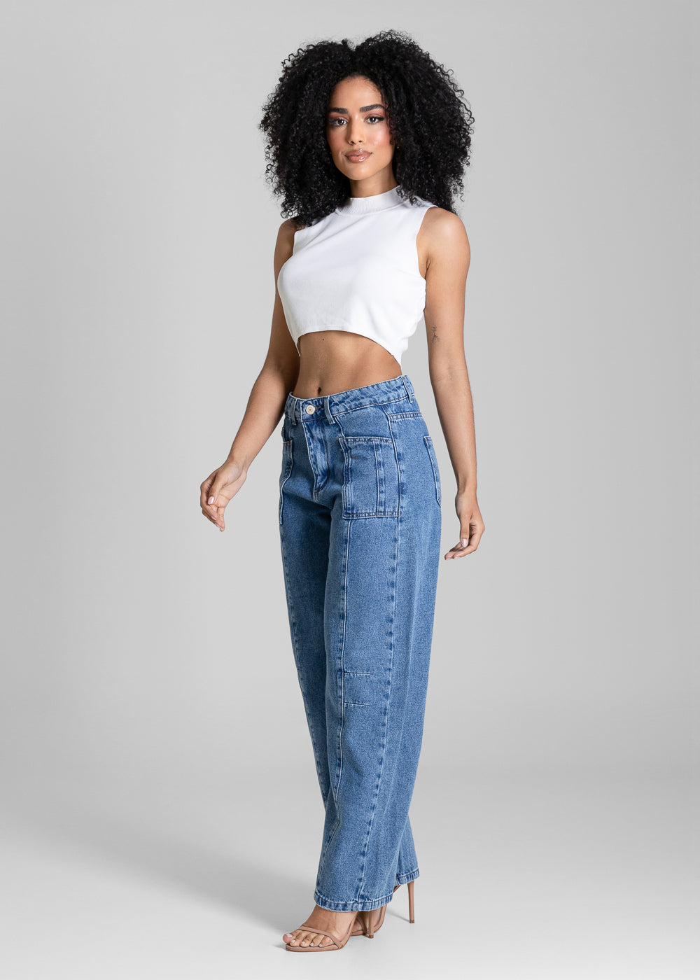 Calça Jeans Sawary Barrel - 283740 AZUL