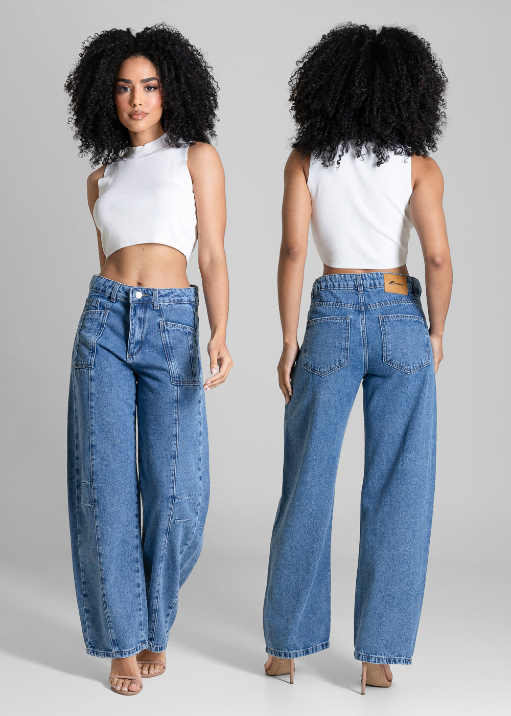 Calça Jeans Sawary Barrel - 283740 AZUL