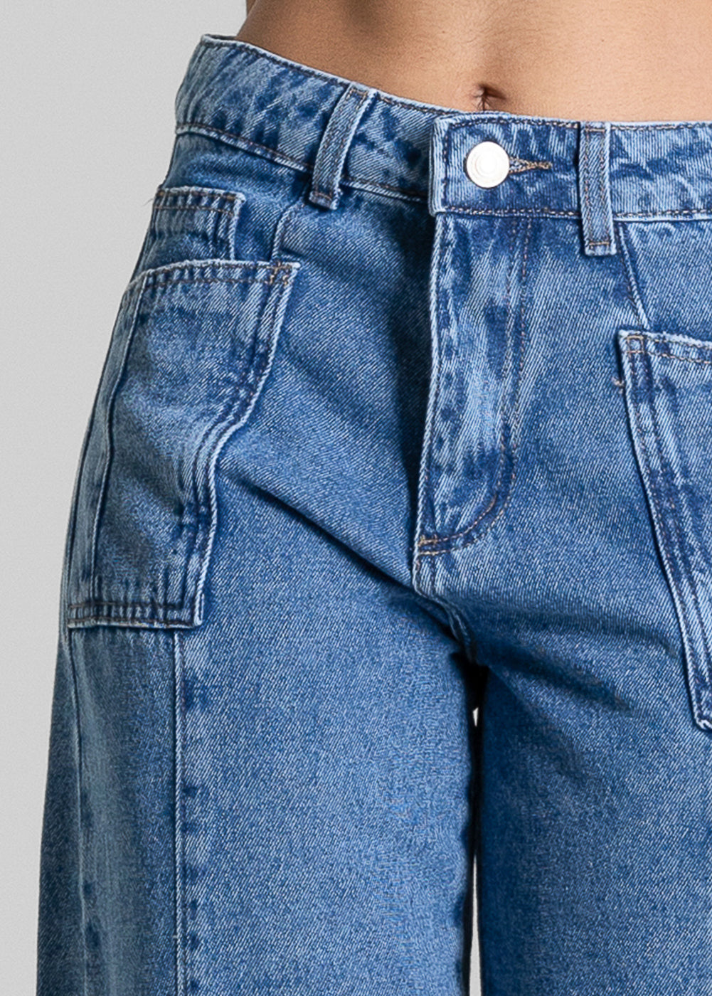 Calça Jeans Sawary Barrel - 283740 AZUL
