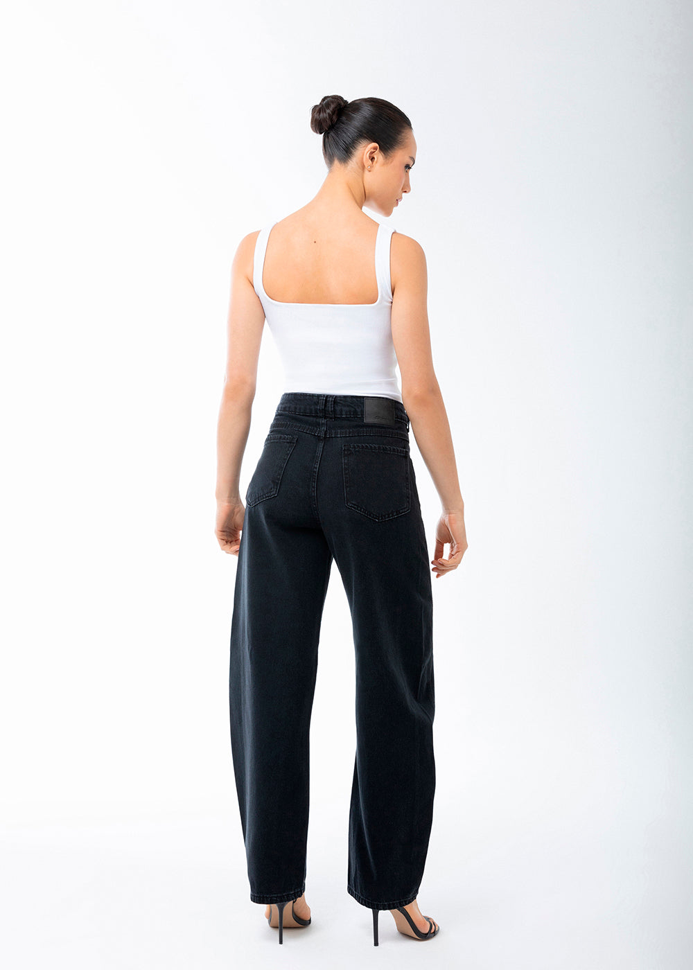 Calça Jeans Sawary Barrel - 283746 PRETO