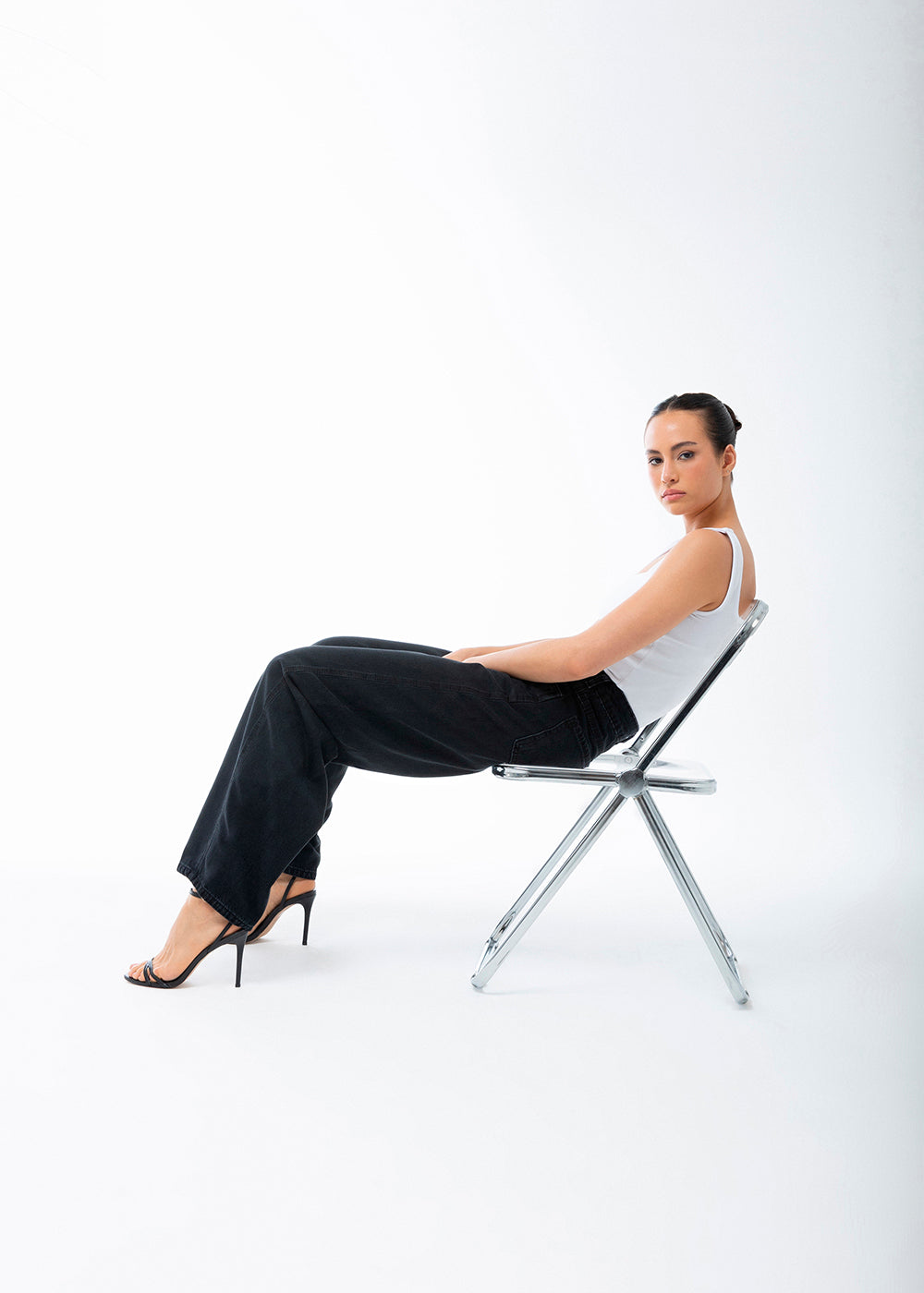 Calça Jeans Sawary Barrel - 283746 PRETO