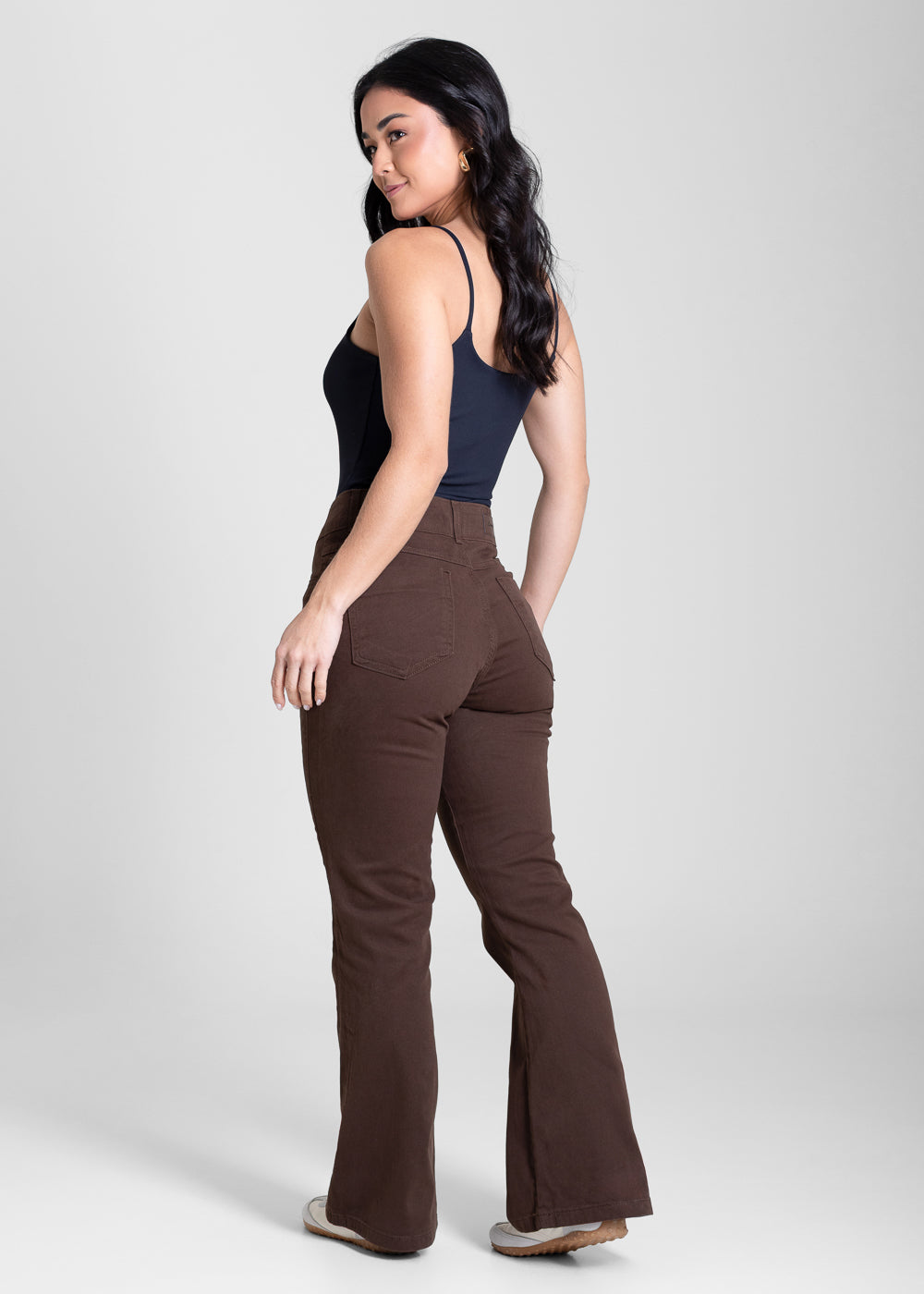 Calça Sarja Sawary Flare Petit - 283748 MARROM