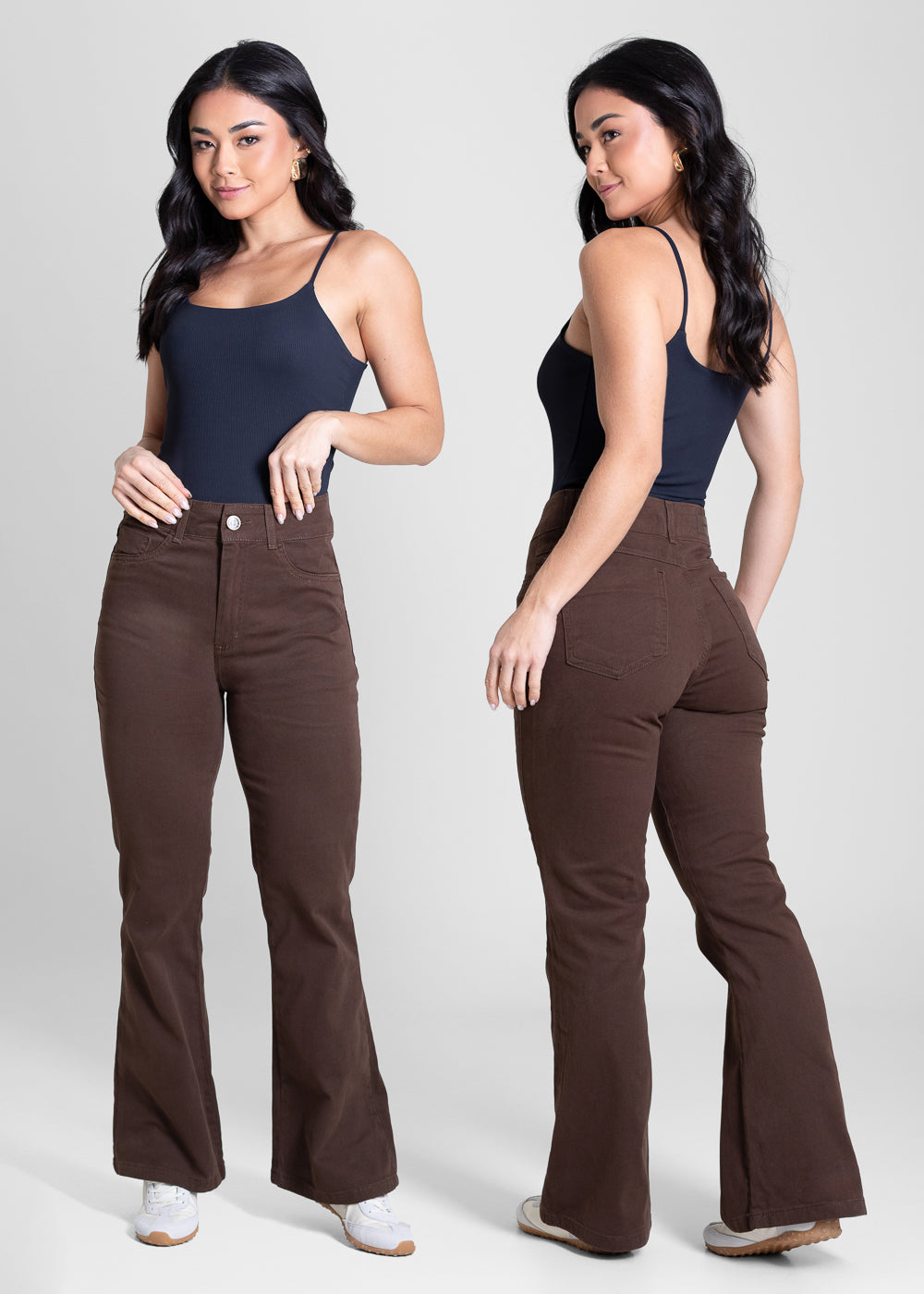 Calça Sarja Sawary Flare Petit - 283748 MARROM