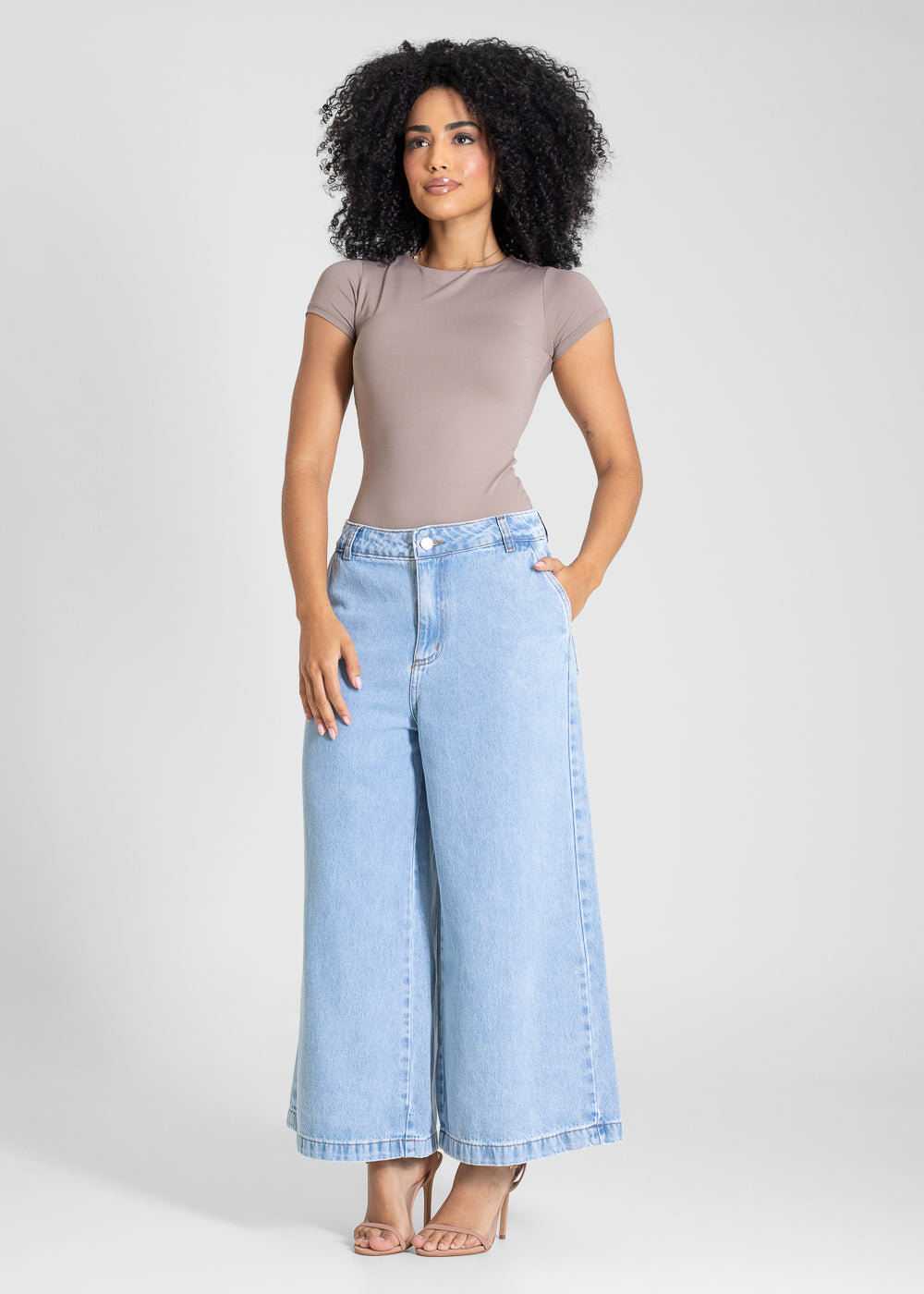 パンツ SOLO jeans w36 Calça Jeans Sawary Cropped - 283753 AZUL