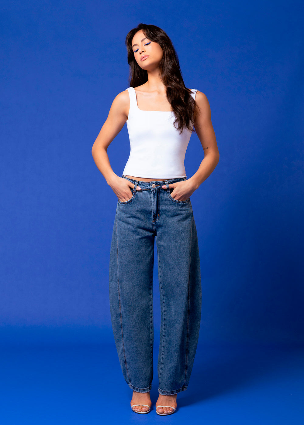 Calça Jeans Sawary Barrel - 283755 AZUL