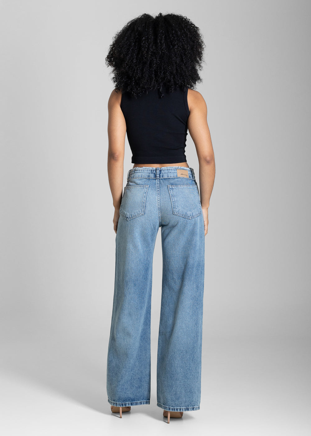 Calça Jeans Sawary Barrel Cós Duplo - 283787 AZUL