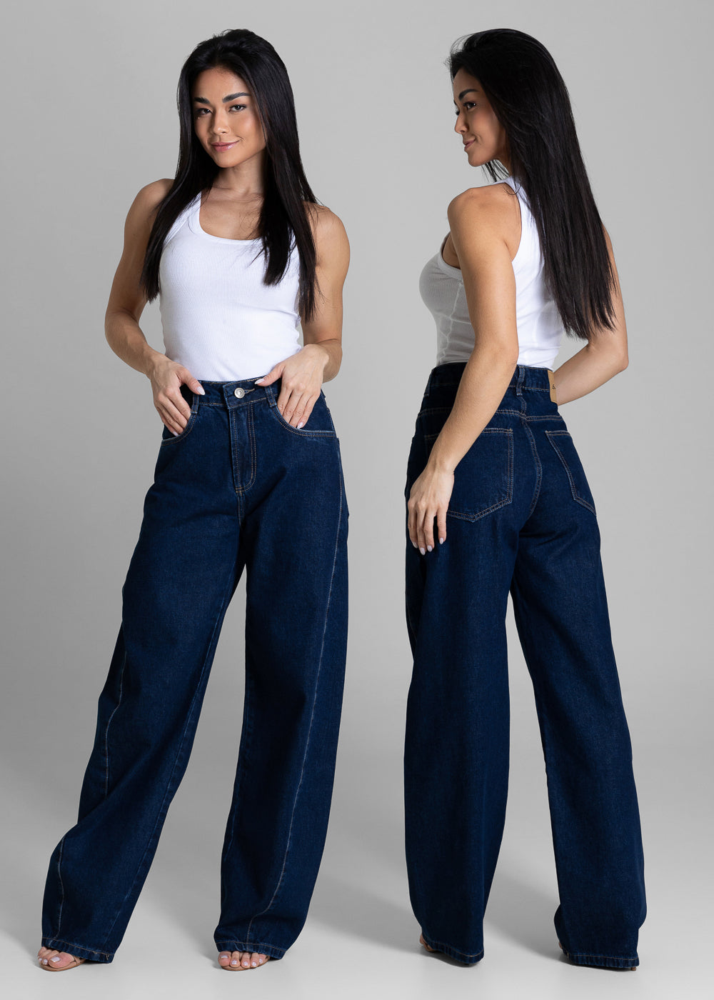 Calça Jeans Sawary Barrel - 283800 AZUL