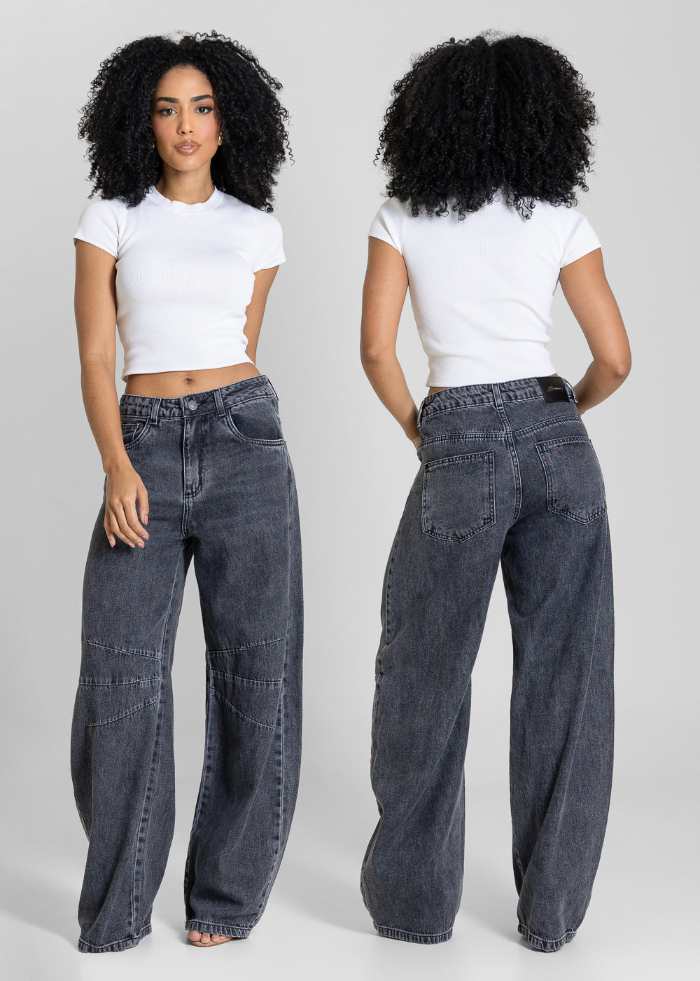 Calça Jeans Sawary Balloon - 283803 PRETO