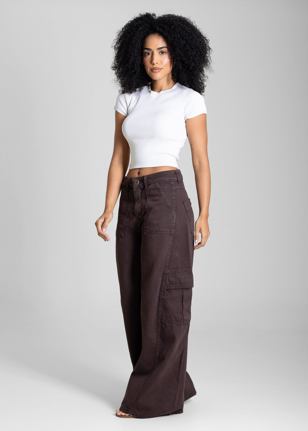 Calça Sarja Sawary Balloon - 283843 MARROM