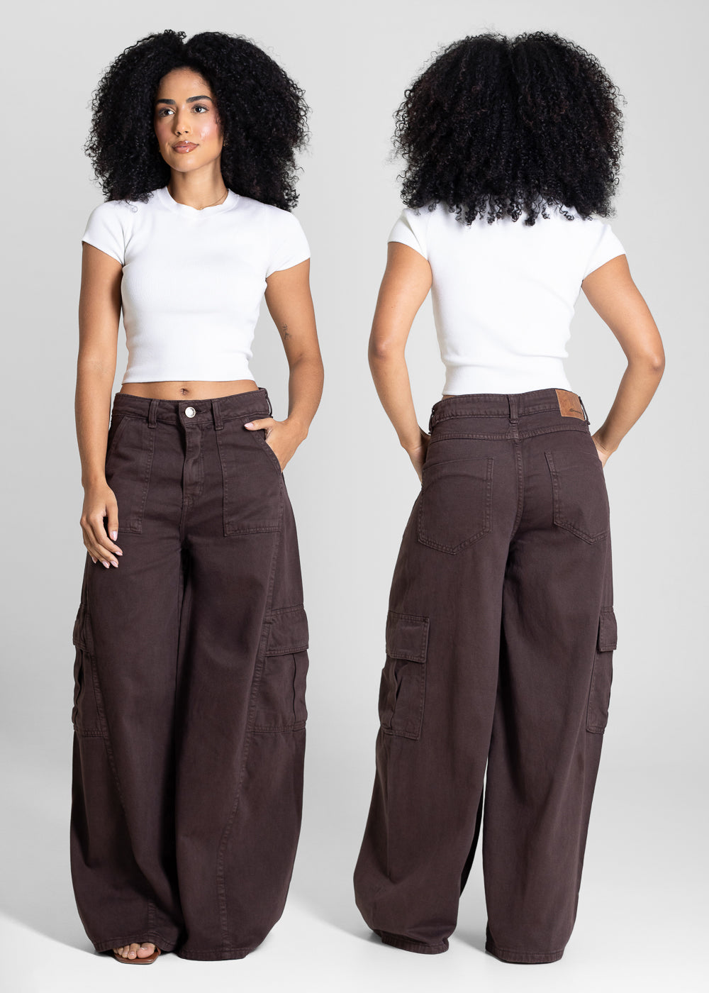Calça Sarja Sawary Balloon - 283843 MARROM