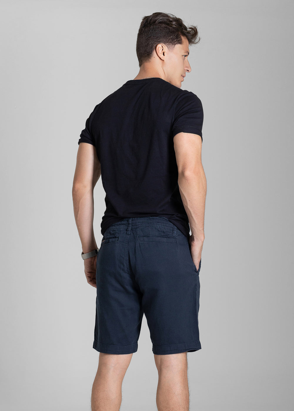 Bermuda Linho Sawary - 283847 AZUL